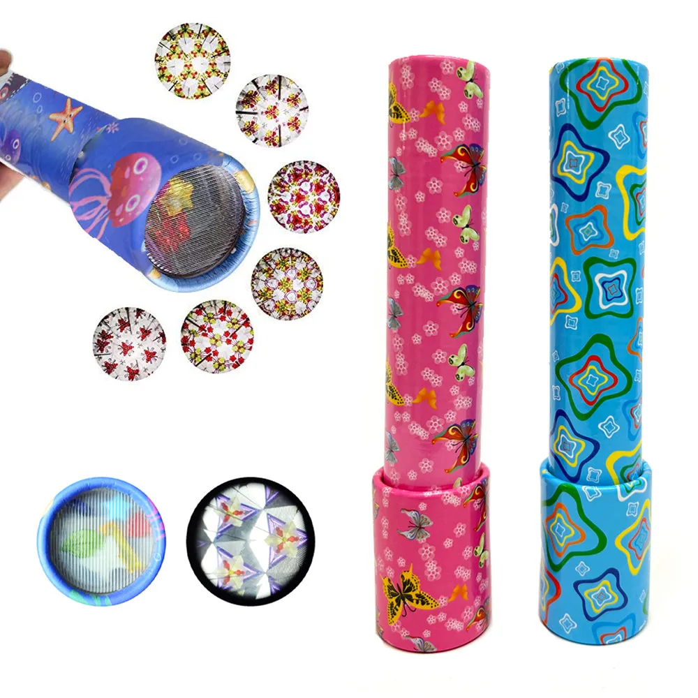 2 Colorful Kaleidoscope Children Toys Kids Educational Science Classic Fun Gift