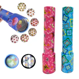 2 Colorful Kaleidoscope Children Toys Kids Educational Science Classic Fun Gift