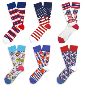 2 Pair Mens Socks Colorful Fashion Funky Dress Casual Gift Holidays Christmas