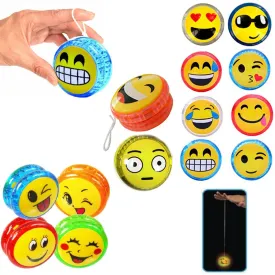 2 X Emoji YoYo Emoticon Light Up Party Favor Classic Toy Children Games Kid Gift