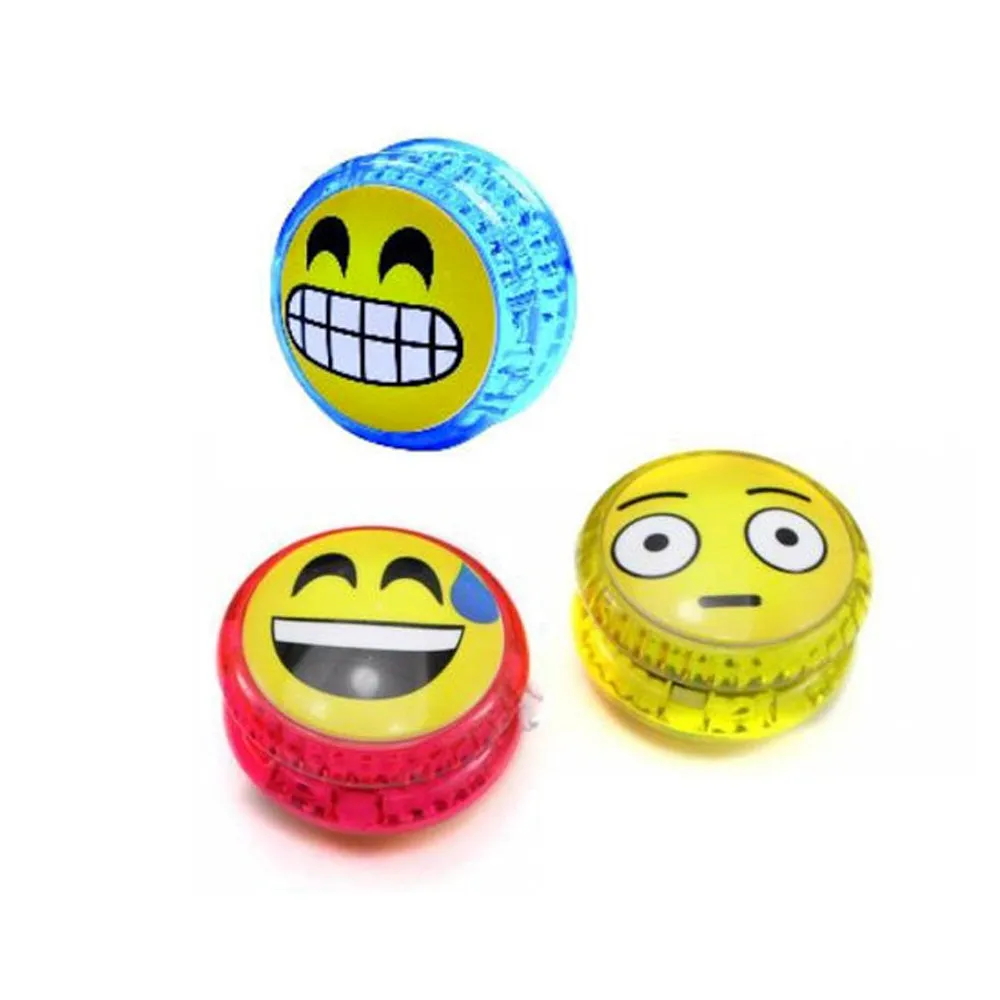 2 X Emoji YoYo Emoticon Light Up Party Favor Classic Toy Children Games Kid Gift