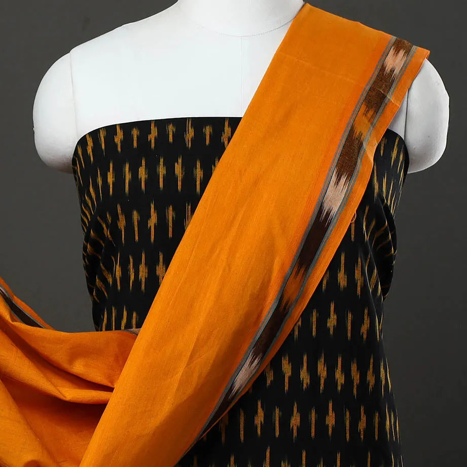 3pc Cotton Handloom Pochampally Ikat Dress Material 08