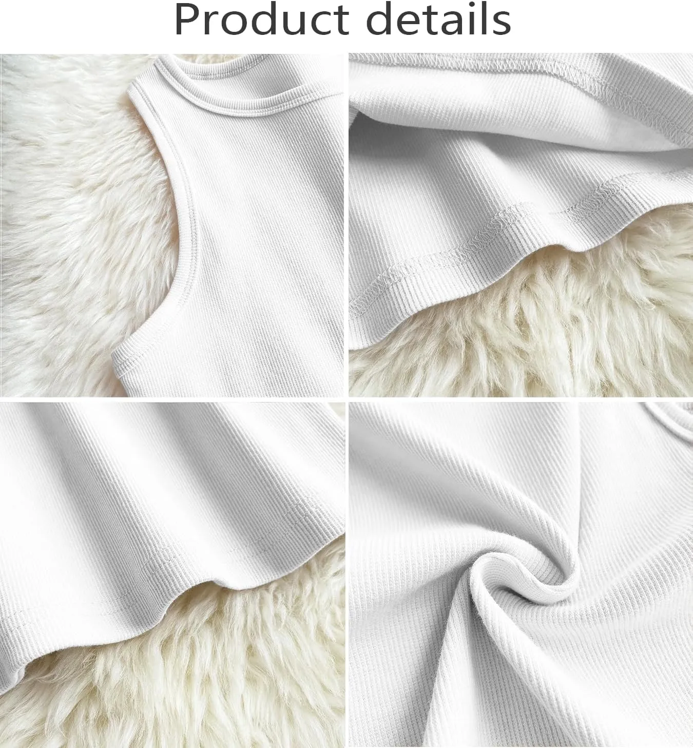 95% Cotton Crop Ribbed Racerback Tank Tops for Women Casual Summer Basic Cropped Tank Top Y2k Tops