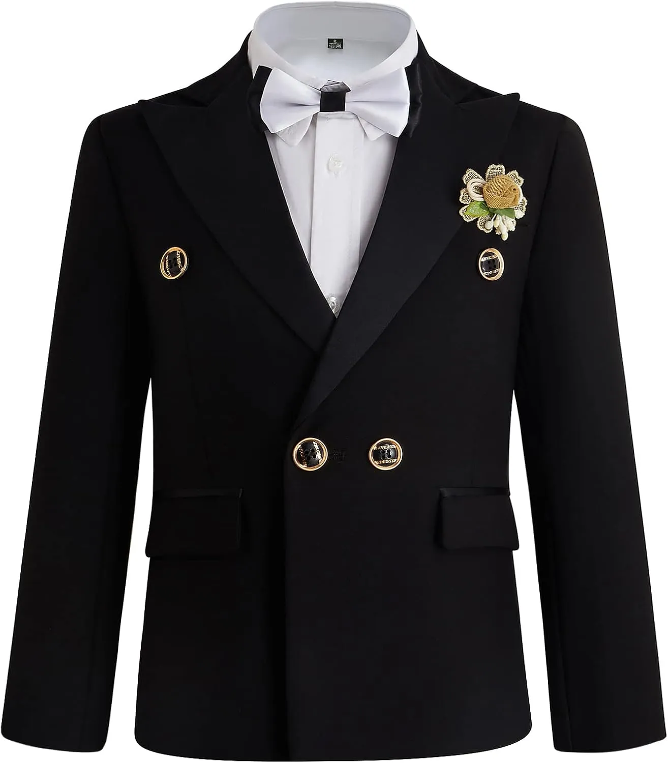Boys Suits Toddler Tuxedo Double Breasted Formal Suit Set Kids Wedding Outfit