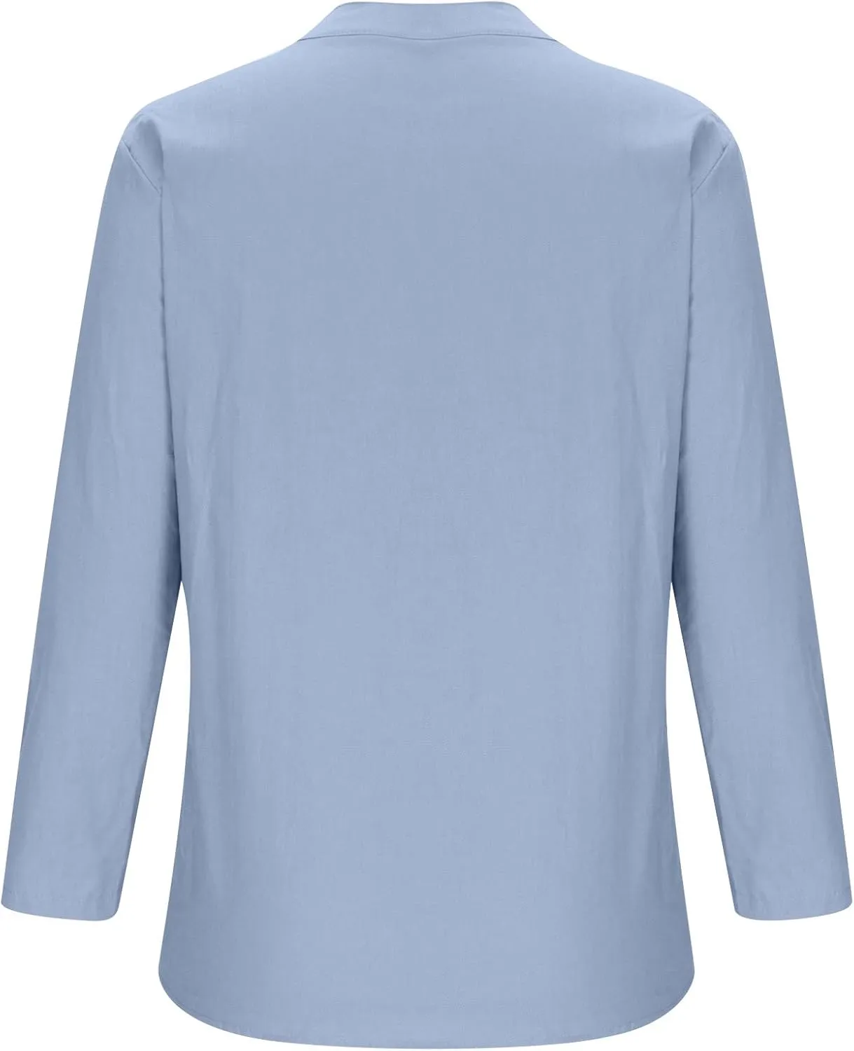 Ceboyel Women Cotton Linen Shirts Button Down Summer Blouse Roll-Up Sleeve Tops Tunic Trendy Boho Ladies Clothes 2023
