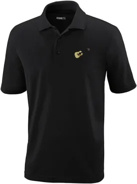 Guitar Music Style 2 Embroidery Design Adult Button-End Spread Short Sleeve Unisex Polyester Performance Polo Shirt Golf Shirt - Black, Large