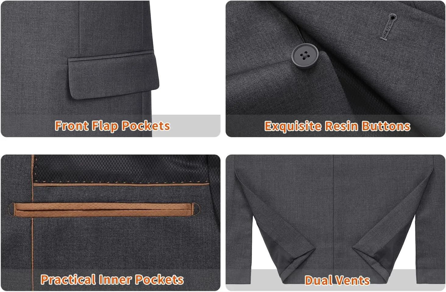 Men's Suit Separates Classic Fit Premium Business Jacket & Pants