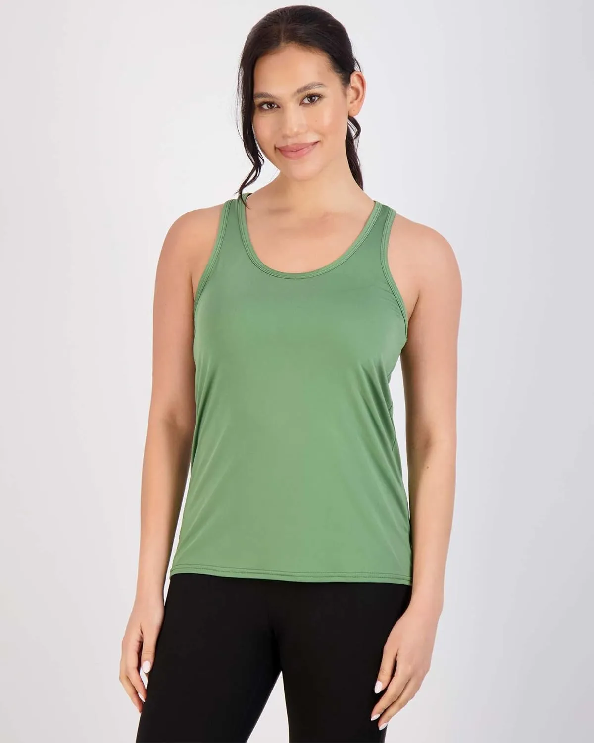 Real Essentials 5-Pack Women's Racerback Tank Top Dry-Fit Athletic Performance Yoga Activewear (Available in Plus Size)