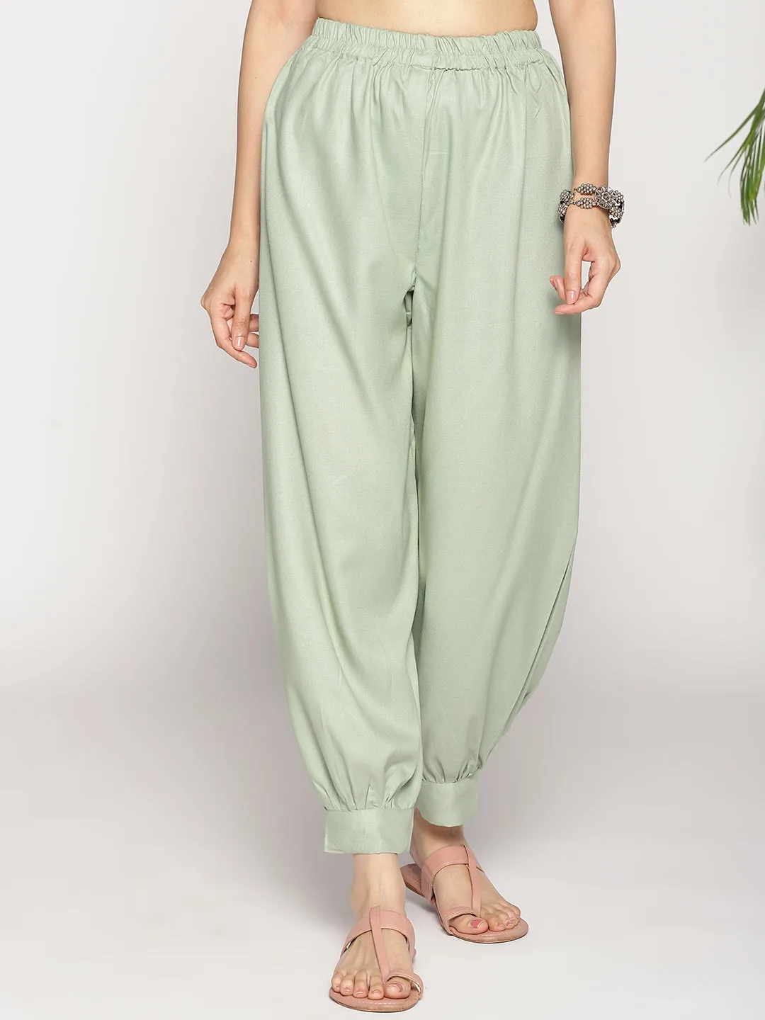 SageGreen Rayon AfghaniSalwar