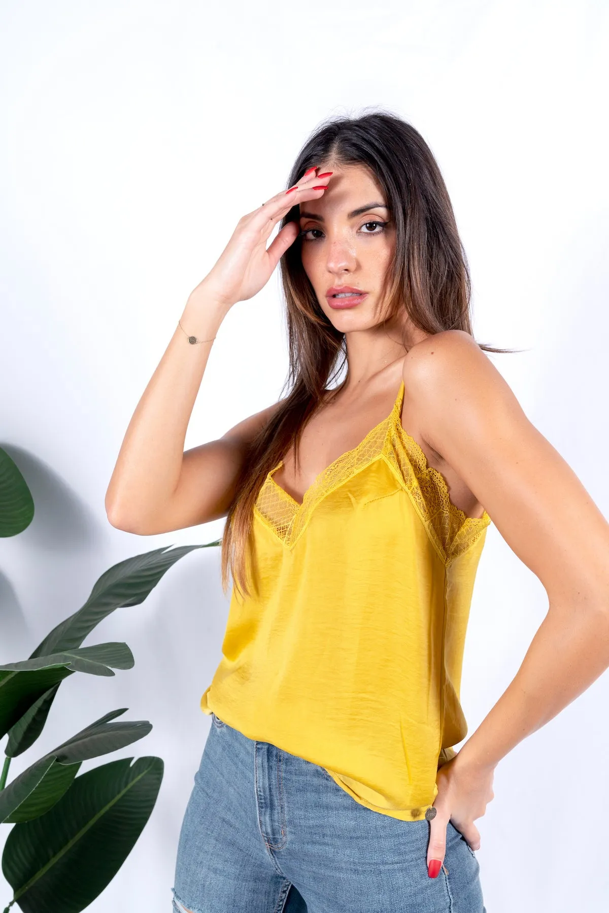 Sleeveless Silk Tank Top