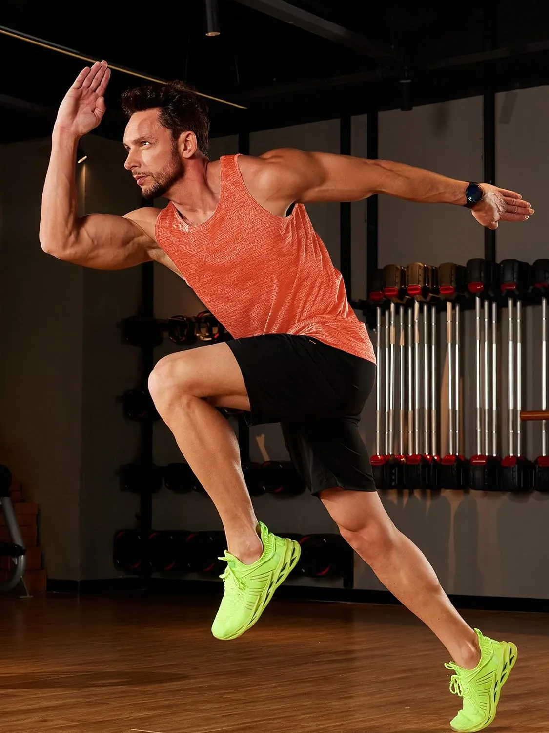 TACVASEN Men's Tank Tops Quick Dry Sleeveless Workout Muscle Shirt Athletic Bodybuilding Gym Performance Tee Shirts
