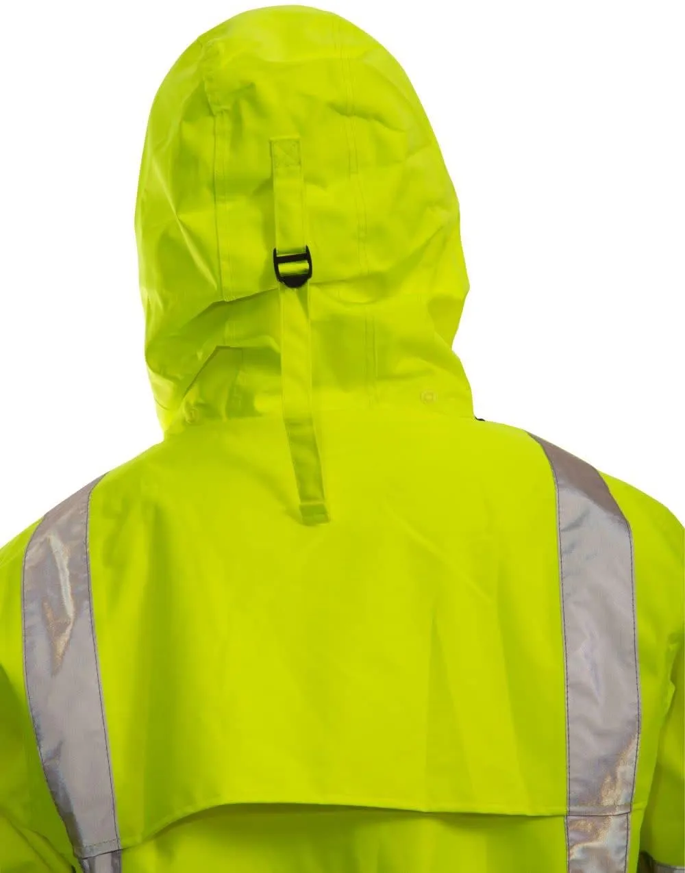 Tingley Icon J24122 High Visibility Jacket With Attached Hood, Extra-Large, Fluorescent Yellow-Green/Black