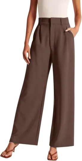 Wide Leg Dress Pants Women's High Waisted Trousers
