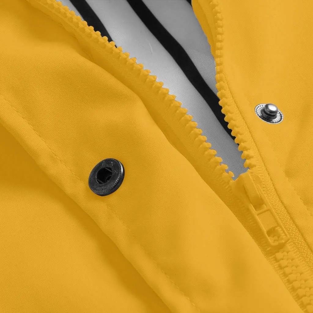 Women's Long Rain Jacket With Hood Raincoat Waterproof Windbreaker 2025 Trench Outdoor Coat
