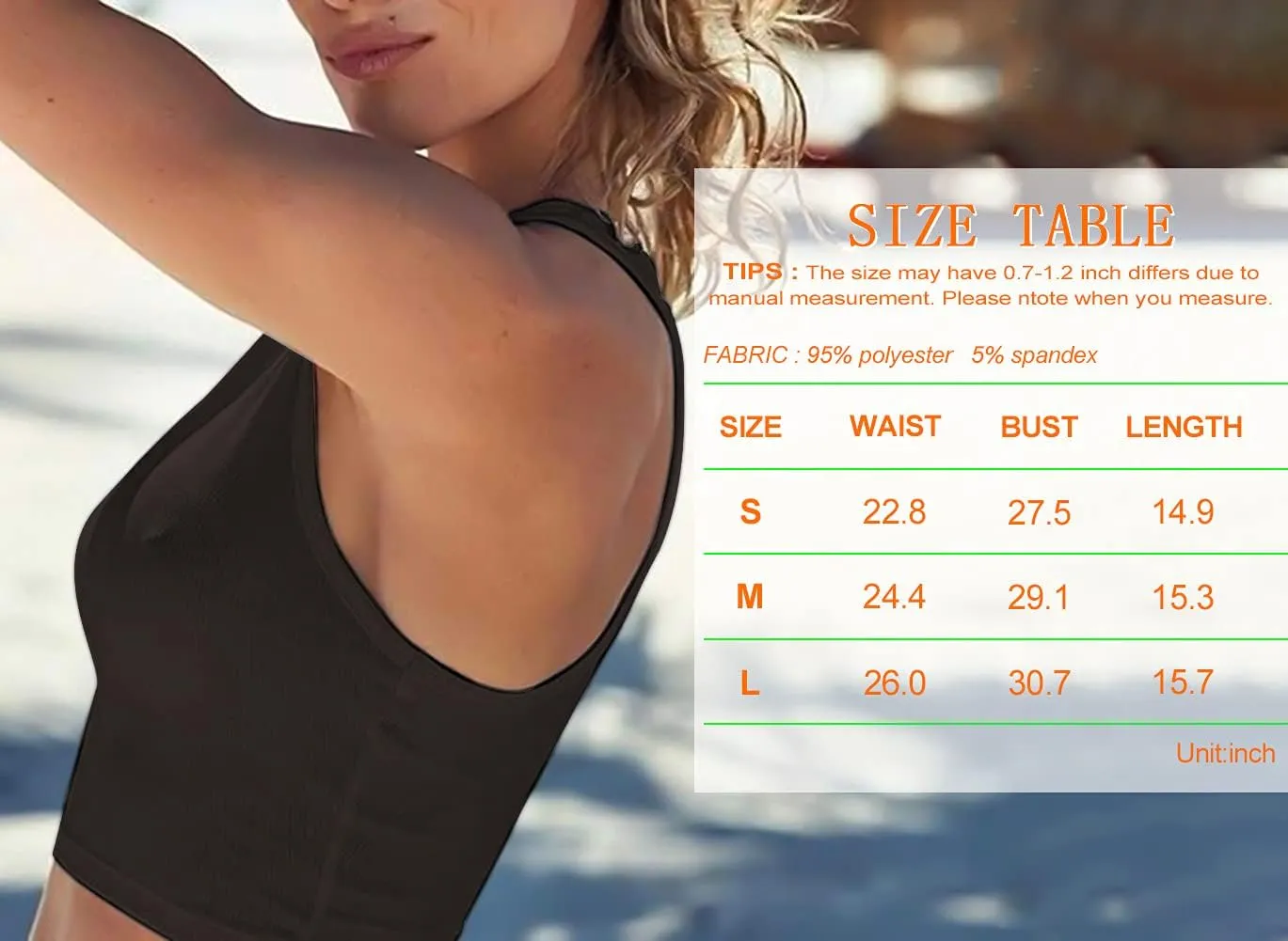 Workout Crop Tank Tops for Women, White Basic Cutoff Top for Girls
